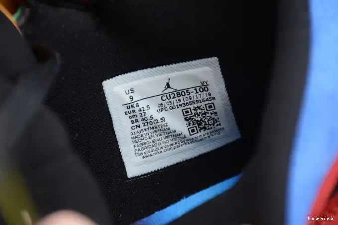 HYPE Blue Jordan the SE Mid 1 Air CU2805-100 Fearless Great 0525